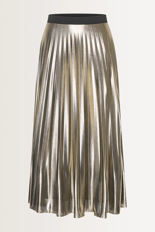 Plissérok met metallic glans
