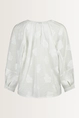 Pofmouw blouse met ingeweven bloemenpatroon