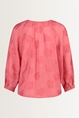 Pofmouw blouse met ingeweven bloemenpatroon