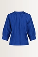 Pofmouwblouse met plooien
