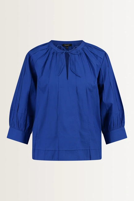 Pofmouwblouse met plooien