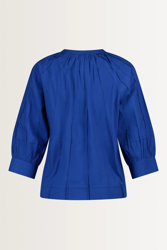 Pofmouwblouse met plooien