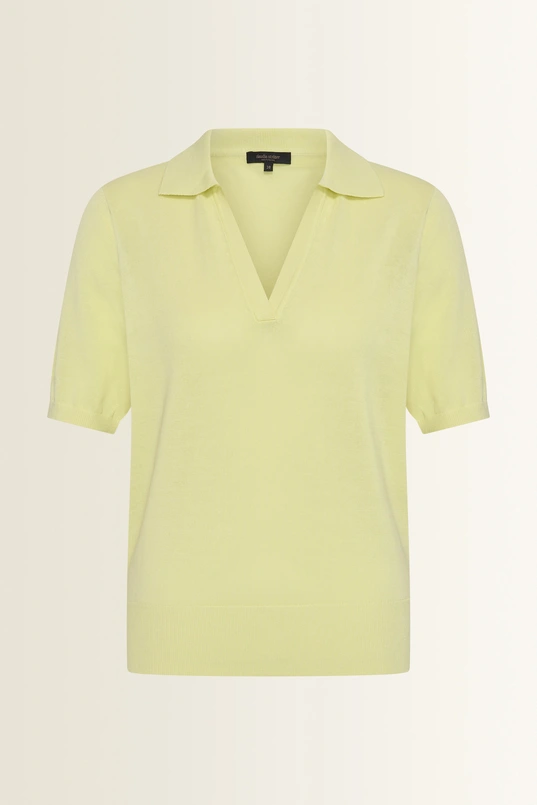 Polo pullover in fijn breisel