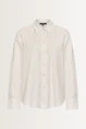 Poplin blouse met knoopdetail