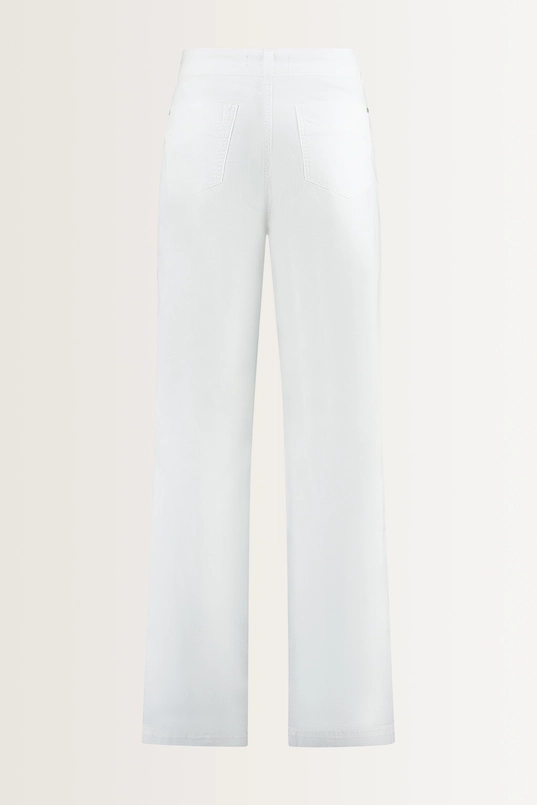 Poplin broek met wijde pijpen