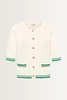 Preppy kabelvest met goudkleurige knopen