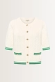 Preppy kabelvest met goudkleurige knopen