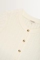 Preppy kabelvest met goudkleurige knopen