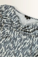 Print jurk met watervalhals en strikceintuur