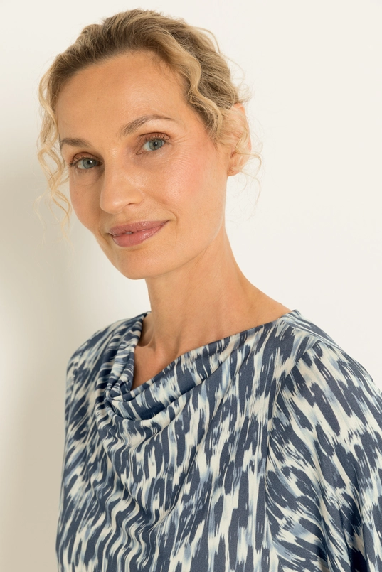 Print top met zachte plooival