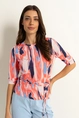 Printtop met plooidetails