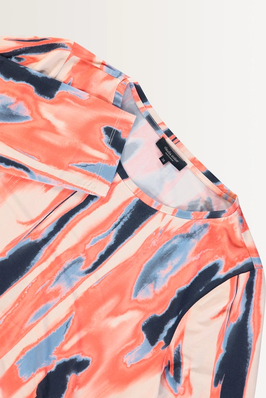 Printtop met plooidetails