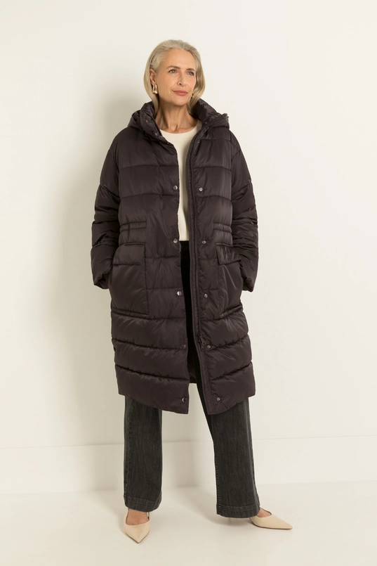 Pufferjas met capuchon en verstelbare taille MAURA