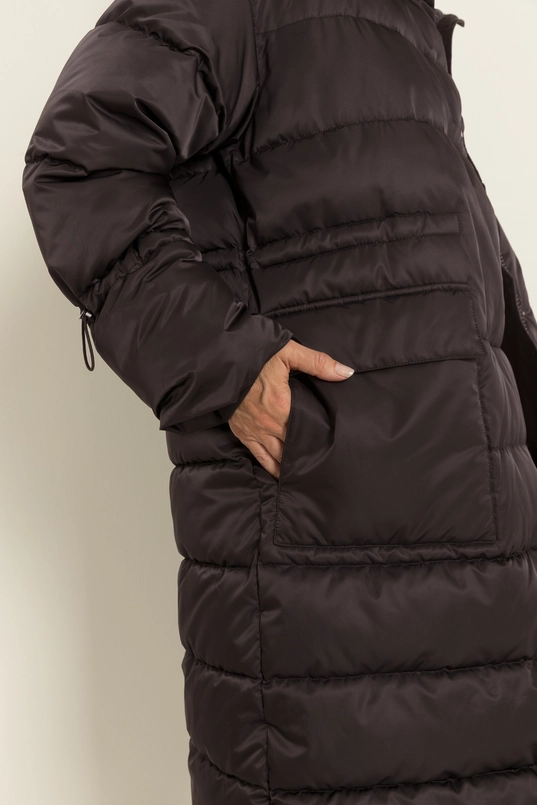 Pufferjas met capuchon en verstelbare taille MAURA