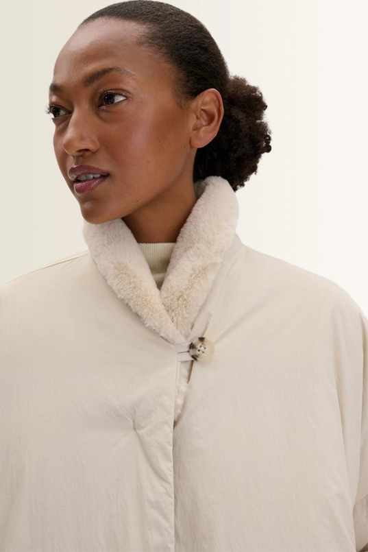 Pufferjas met zachte shawlkraag Valou Someday