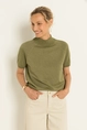 Pullover cotton viscose Lurex short sleeves