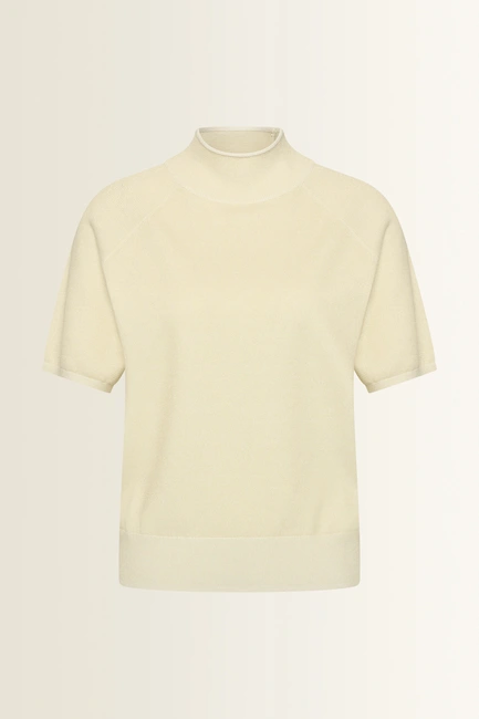 Pullover cotton viscose Lurex short sleeves