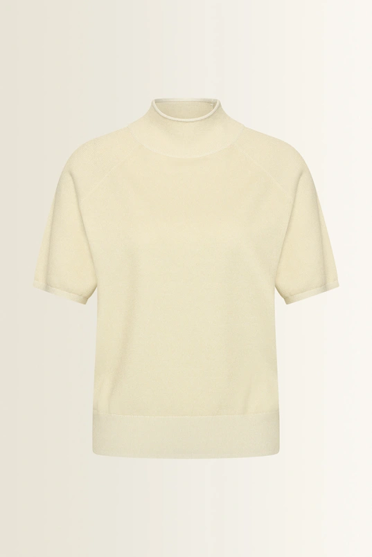 Pullover cotton viscose Lurex short sleeves