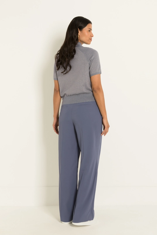 Pullover cotton viscose Lurex short sleeves