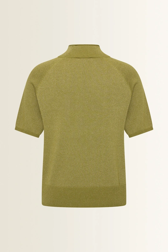 Pullover cotton viscose Lurex short sleeves
