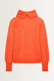 Pullover van zachte alpacamix met col