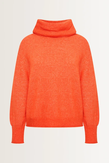 Pullover van zachte alpacamix met col
