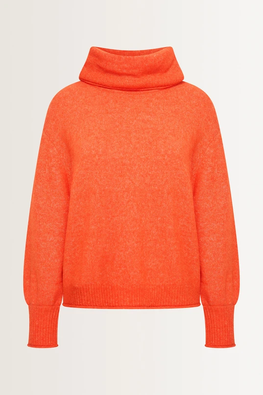 Pullover van zachte alpacamix met col