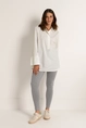 Punto stretch legging met persvouw
