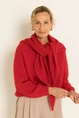 Puntshawl van zachte alpacamix