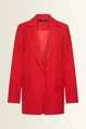 Rechte blazer in wolmix