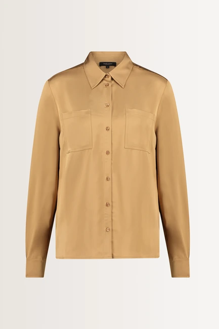 Rechte blouse met borstzakken