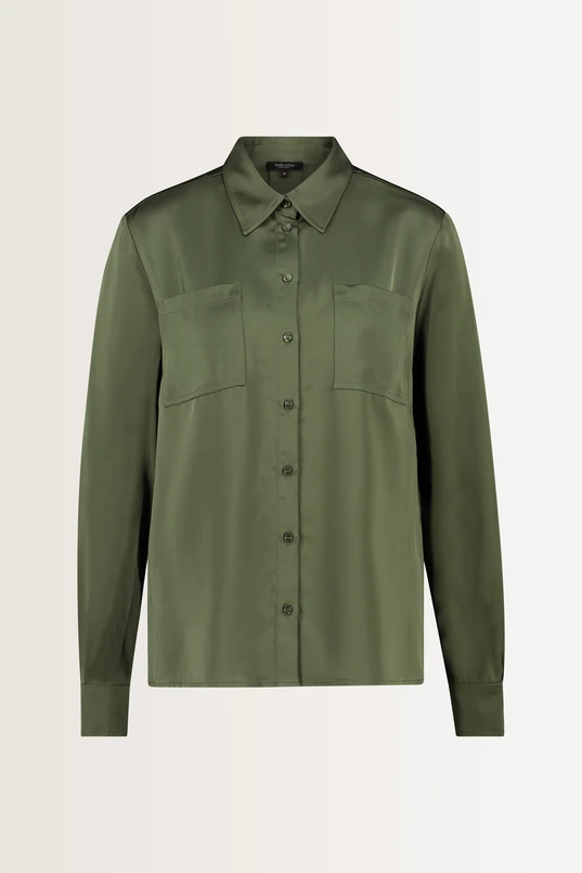 Rechte blouse met borstzakken