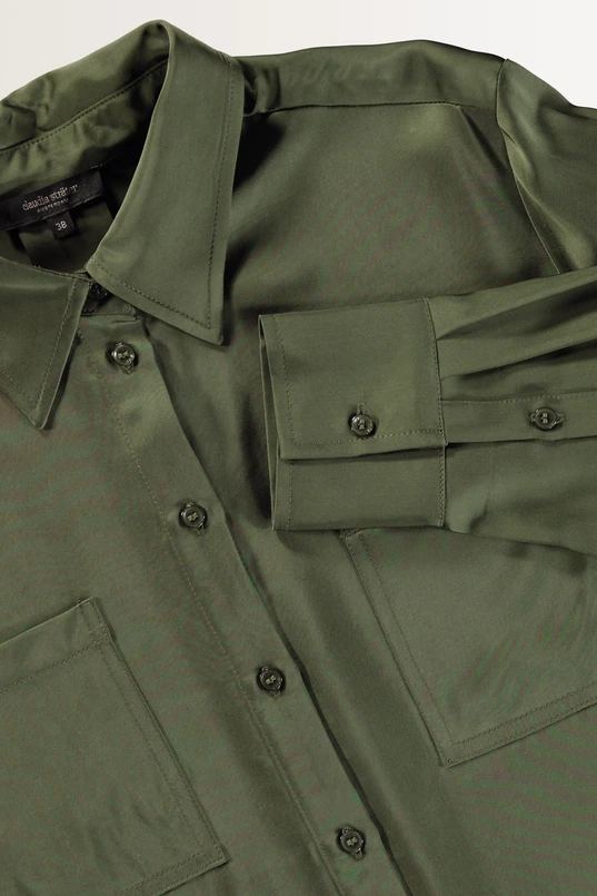 Rechte blouse met borstzakken