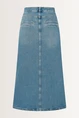 Rechte denimrok met split
