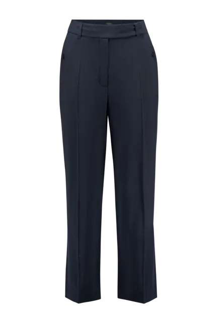 Rechte pantalon met knoopdetail