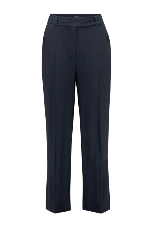 Rechte pantalon met knoopdetail
