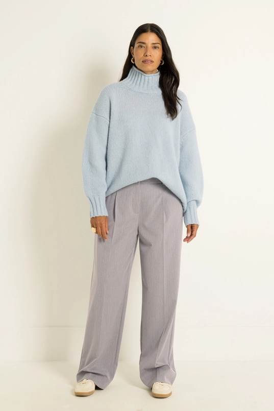 Rechte pantalon met krijtstreep