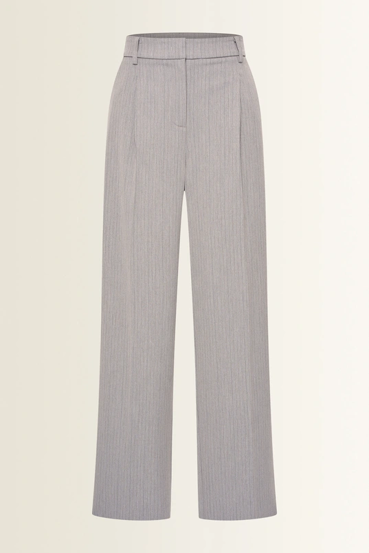 Rechte pantalon met krijtstreep
