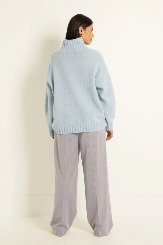 Rechte pantalon met krijtstreep
