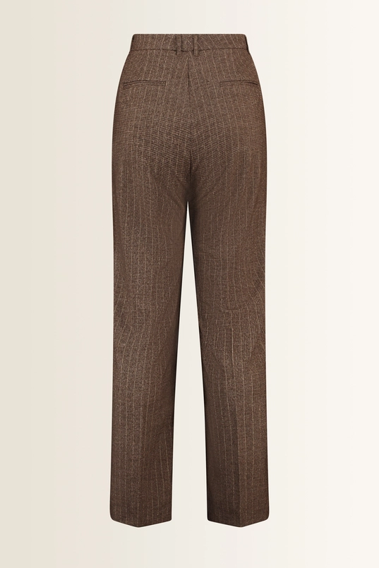 Rechte pantalon met lurexstreep