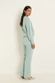 Rechte pantalon met zijsplitten
