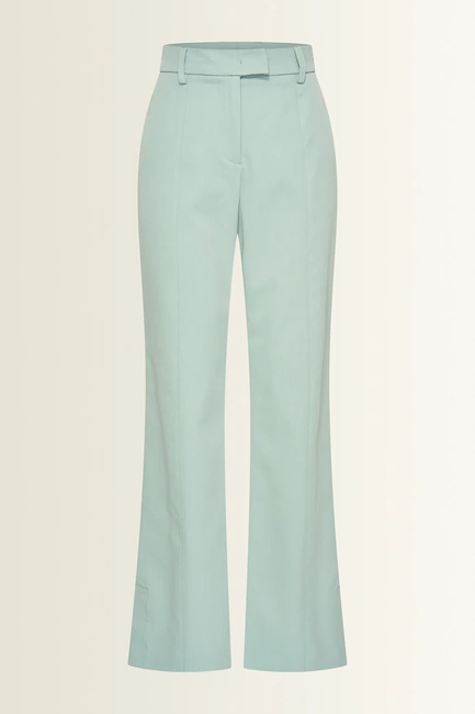 Rechte pantalon met zijsplitten