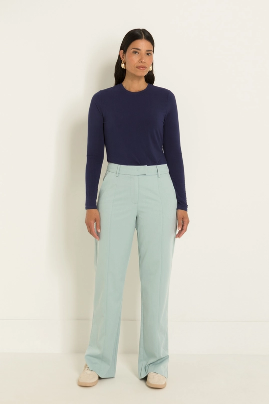 Rechte pantalon met zijsplitten