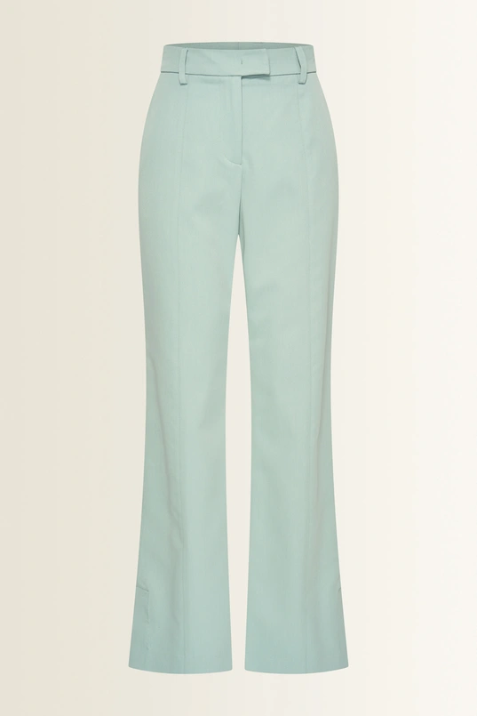 Rechte pantalon met zijsplitten
