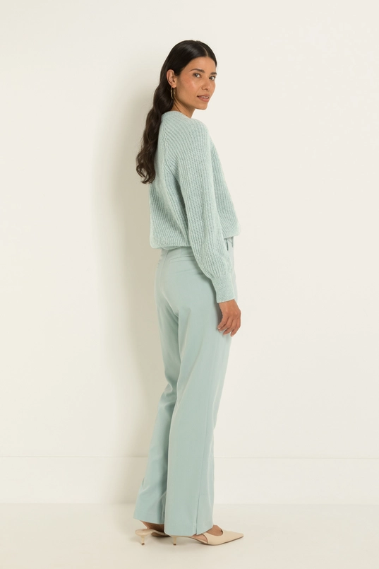 Rechte pantalon met zijsplitten