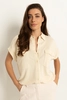 Rechtvallende blouse met knoopsluiting