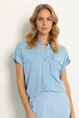 Rechtvallende blouse met knoopsluiting