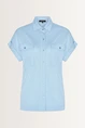 Rechtvallende blouse met knoopsluiting