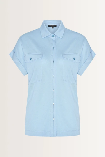 Rechtvallende blouse met knoopsluiting