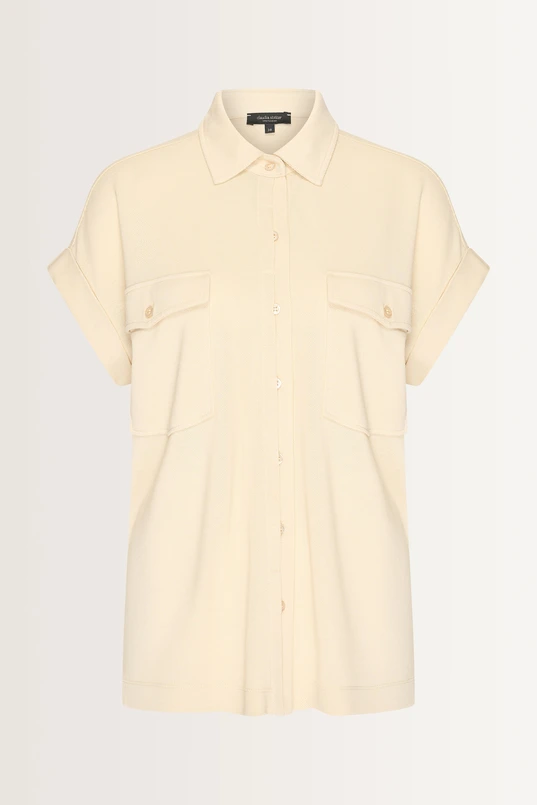 Rechtvallende blouse met knoopsluiting